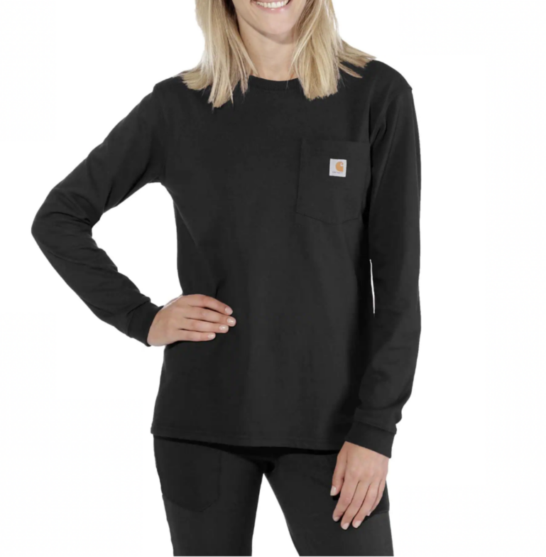 T-SÄRK NAISTELE PIKK KÄIS CARHARTT MUST M