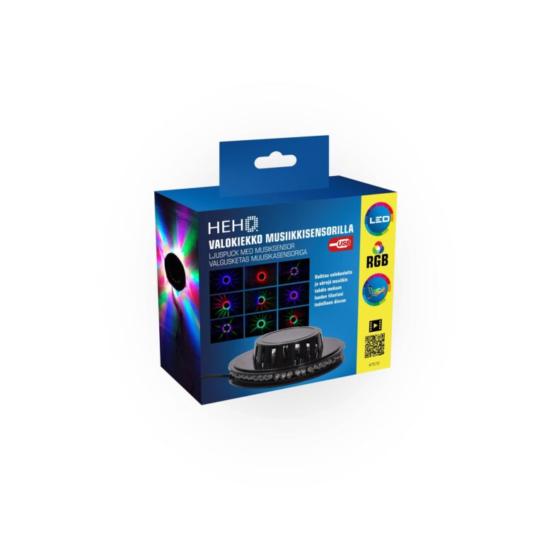LED VALGUSTI MUUSIKASENSORIGA 2W RGB - Image 3