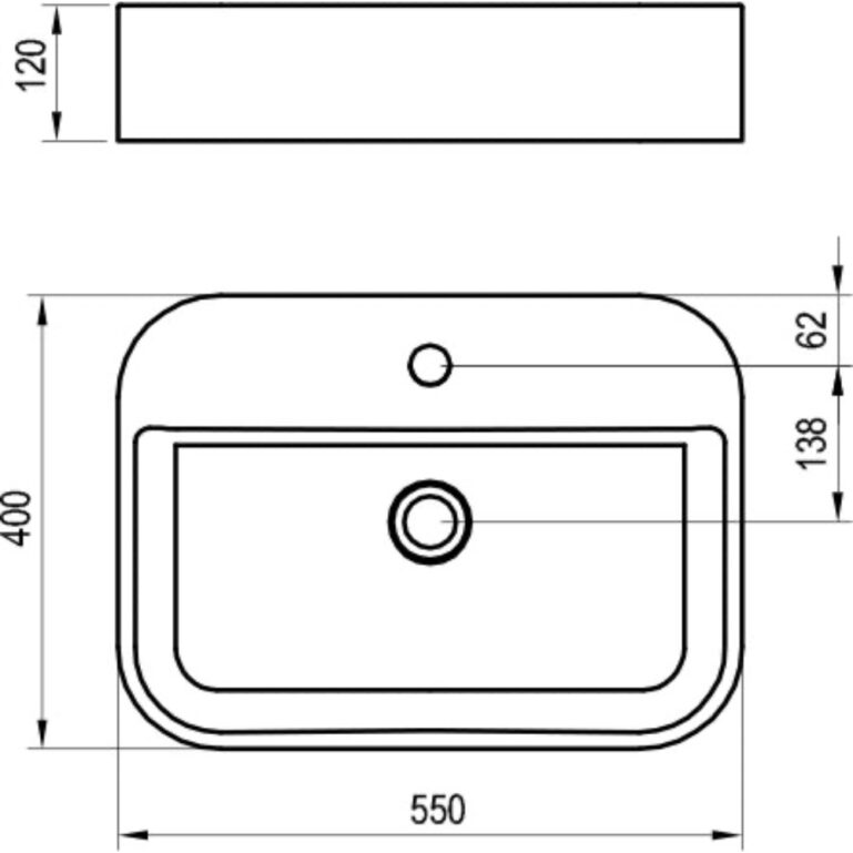 VALAMU CERAMIC 550 R SLIM SHELF VALGE RAVAK - TELLIMISEL - Image 2