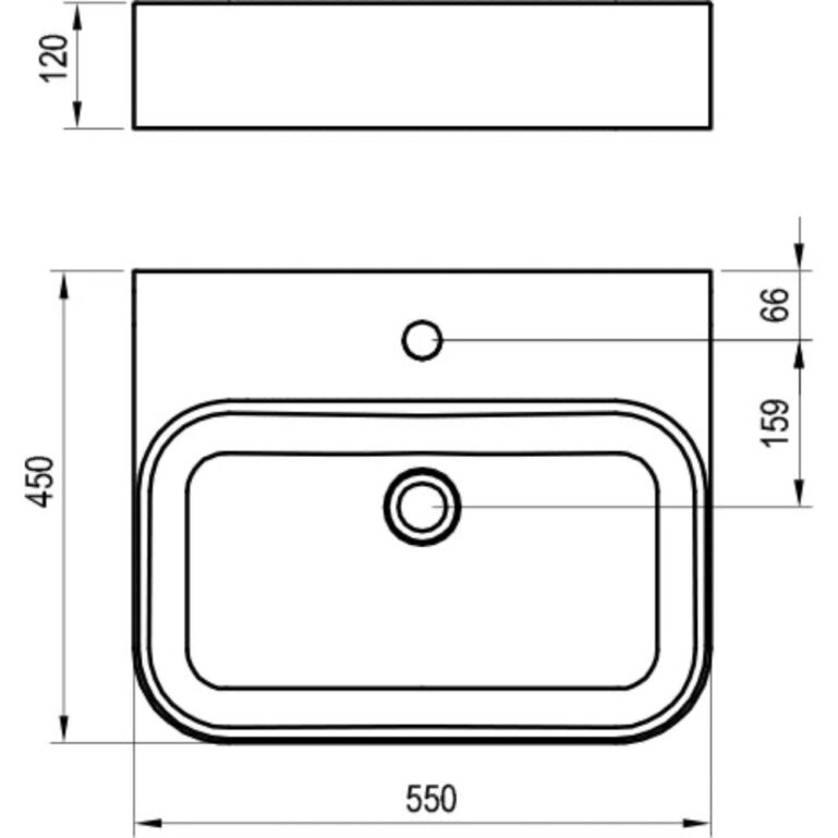 VALAMU CERAMIC 550 R SLIM WALL VALGE RAVAK - TELLIMISEL - Image 2