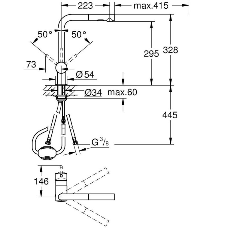 KÖÖGISEGISTI GROHE MINTA HARD GRAPHITE - Image 2