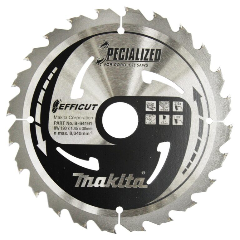 SAEKETAS MAKITA 190*30/24T/1,45MM 23° EFFICUT B-64191