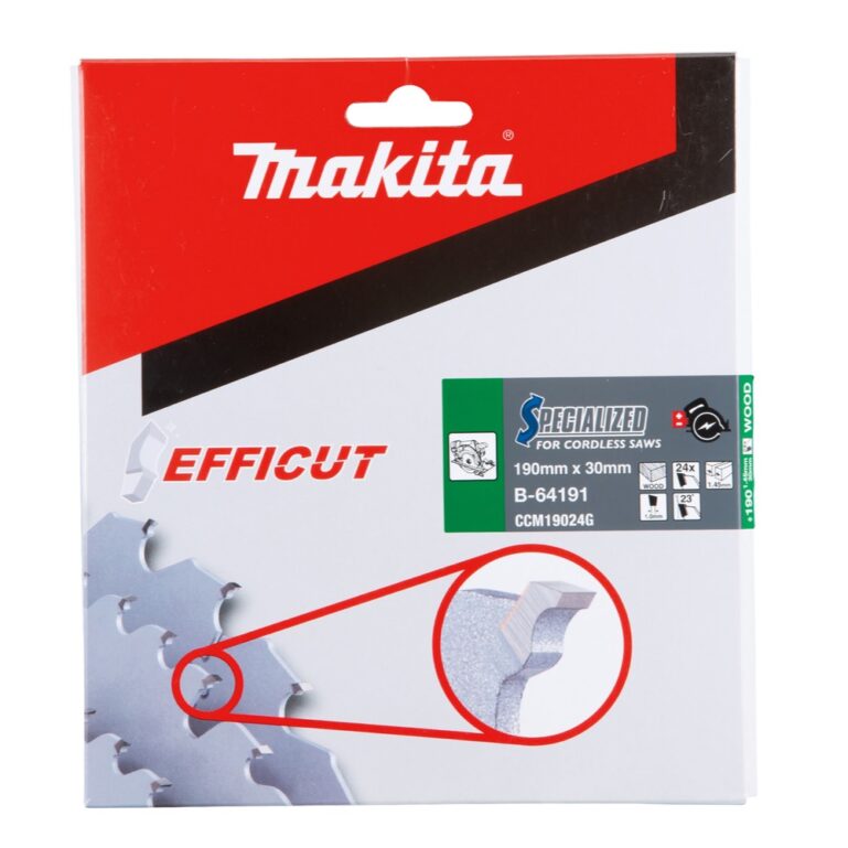 SAEKETAS MAKITA 190*30/24T/1,45MM 23° EFFICUT B-64191 - Image 2