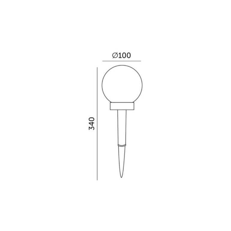 VÄLISVALGUSTI SOLAR POST GLOBE 3000K IP44 0,12W 34CM 5TK KOBI - Image 3