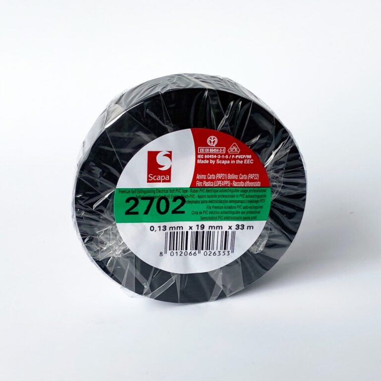 PVC ISOLATSIOONITEIP ILMASTIKUKINDEL 19MM*33M 2702 MUST