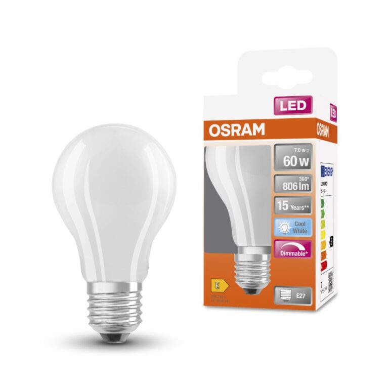 LED E27 7W MATT KÜLM 806LM DIMMERDATAV OSRAM - Image 3