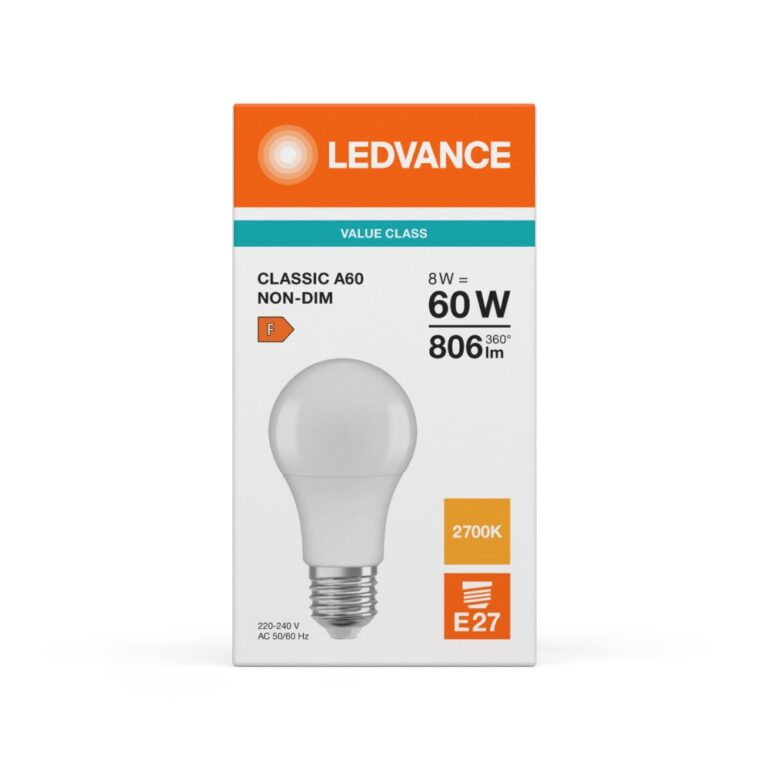 LED PIRN E27 8W SOE CLA60FR OSRAM LEDSTAR - Image 3