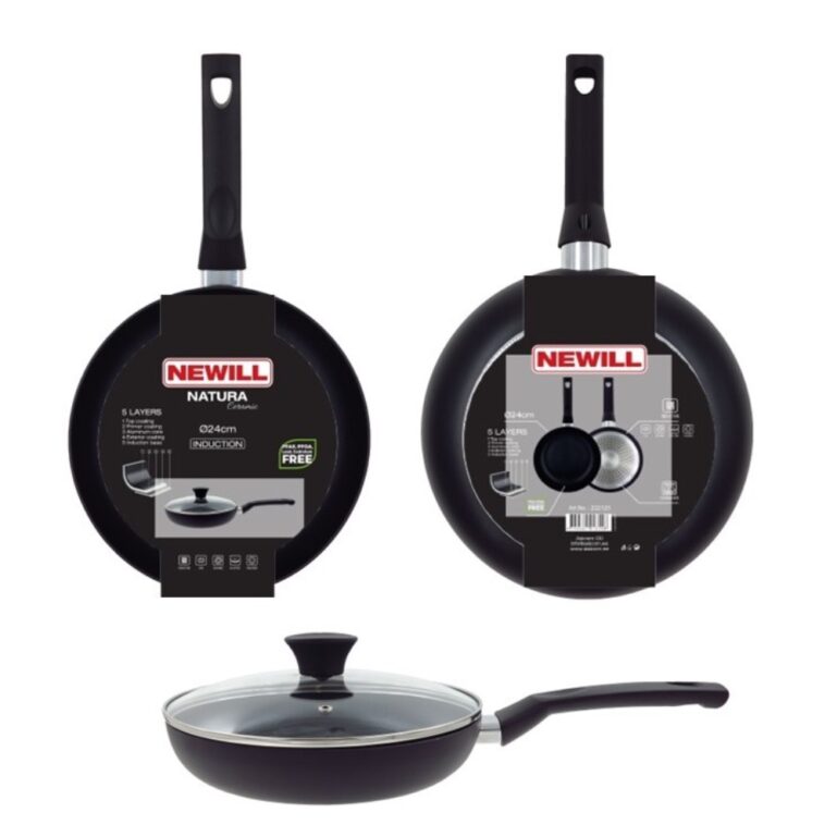 PRAEPANN BLACK CERAMIC 24CM KLAASIST KAANEGA, MATT KERAAMILINE, INDUKTSIOON - Image 2