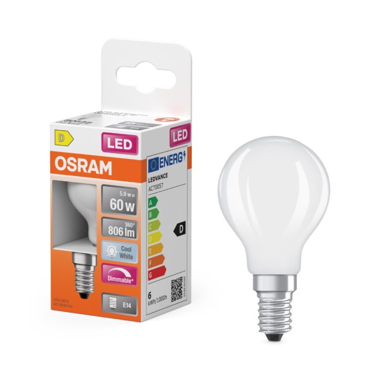 LED PIRN E14 5,9W VÄIKE PALL KÜLM 806LM DIMMERDATAV OSRAM SUPERSTAR - Image 3