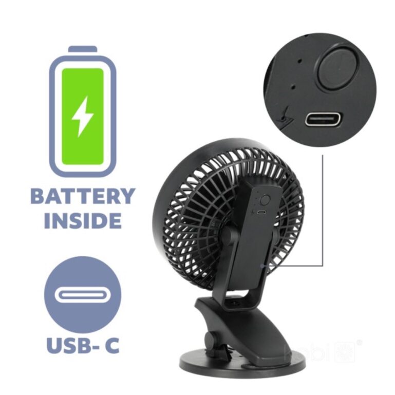 LAUAVENTILAATOR VIENTO CLIP USB LAETAV MUST KOBI - Image 7