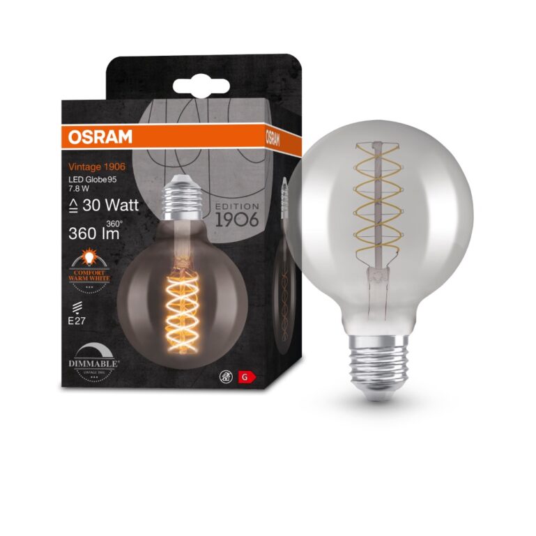 LED PIRN VINTAGE E27 7,8W 360LM 1800K DIMMERDATAV CLG95 OSRAM - Image 3
