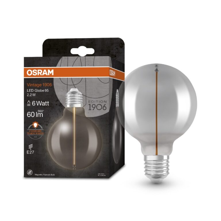 LED PIRN VINTAGE E27 2,2W 60LM 1800K MAGNETIC SMOKE CLG95 OSRAM - Image 3