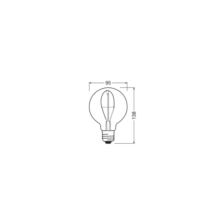 LED PIRN VINTAGE E27 3,4W 100LM 1800K CLG95 OSRAM - Image 2