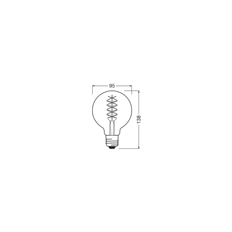 LED PIRN VINTAGE E27 7,8W 360LM 1800K DIMMERDATAV CLG95 OSRAM - Image 2
