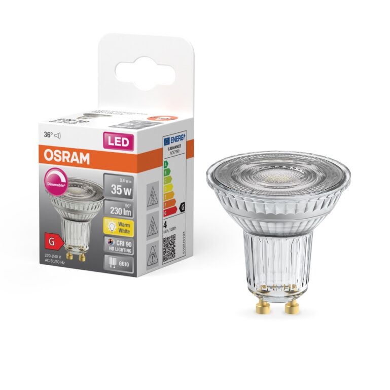 LED PIRN GU10 3,4W/927/36 230LM DIMMERDATAV OSRAM - Image 3
