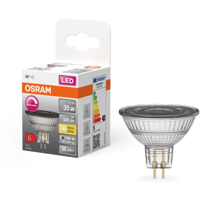 LED PIRN GU5,3 5W 12V SOE VALGUS 345LM DIMMERDATAV OSRAM - Image 3