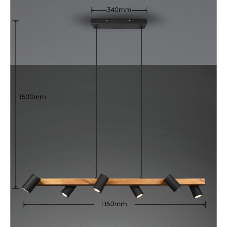 LAEVALGUSTI MARLEY GU10 6*35W MUST/PUIT - Image 2
