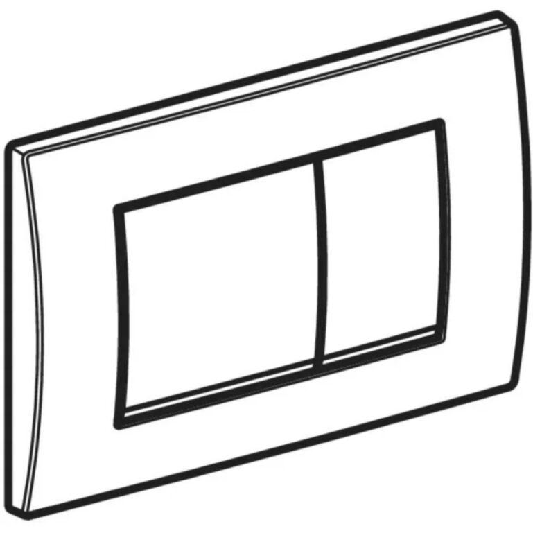 GEBERIT LOPUTUSPLAAT DELTA20, KAHESÜSTEEMNE LOPUTUS, VALGE - Image 2