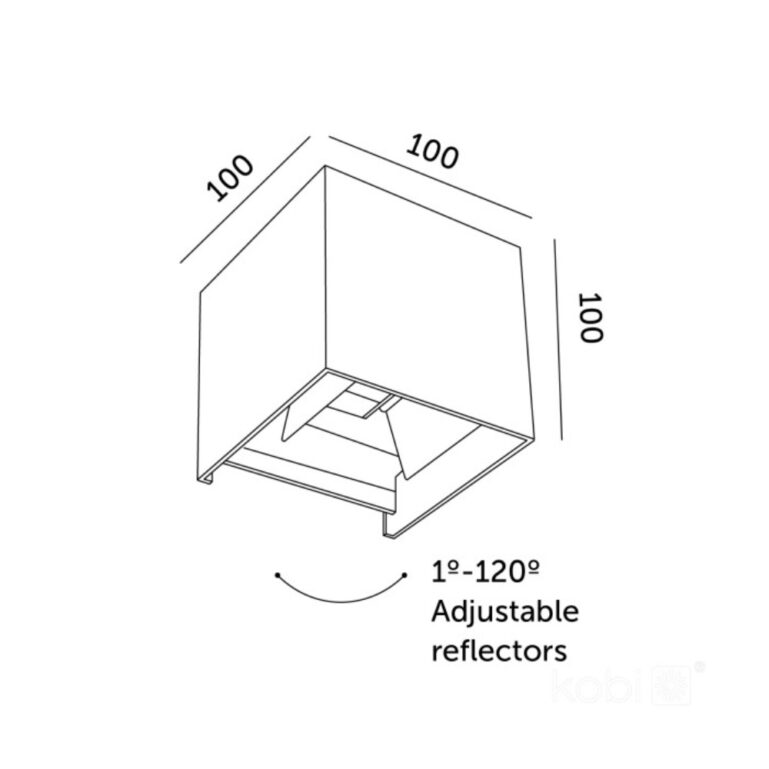 VÄLISVALGUSTI QUERK LED 2*3W 3000K MUST IP54 KOBI - Image 4