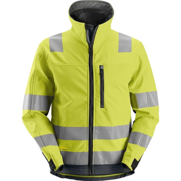 JAKK SNICKERS ALLROUNDWORK HI-VIS SOFTSHELL XL KOLLANE KLASS3