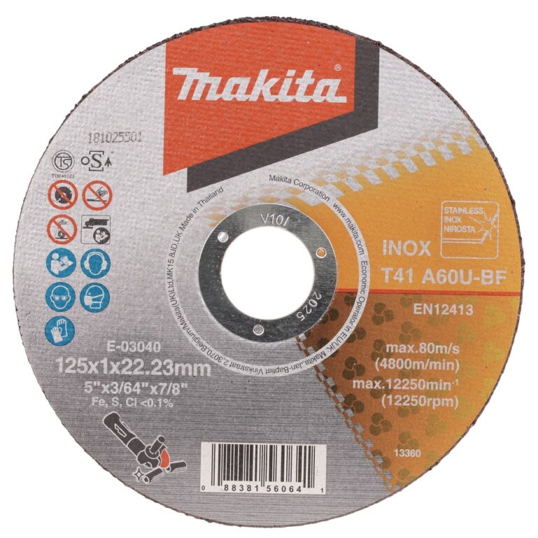 LÕIKEKETAS MAKITA 125*1,0 INOX E-03040 10TK