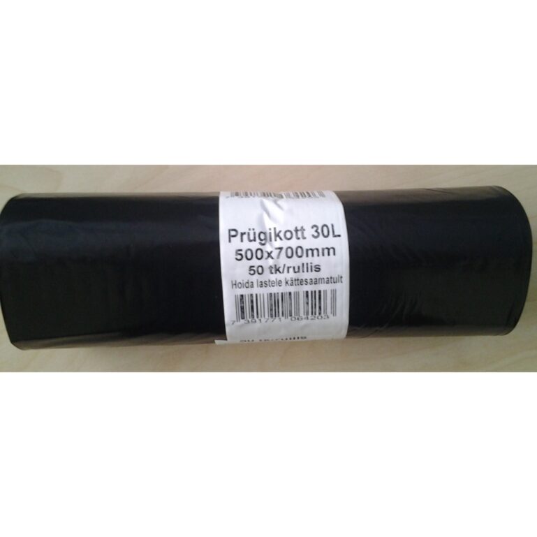 PRÜGIKOTT  30L MUST 50*70CM 50TK/PK TKL