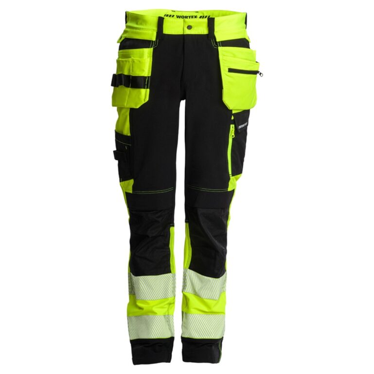 TÖÖPÜKSID STRETCH WORTEX W935 HIVIZ KOLLANE/MUST 50