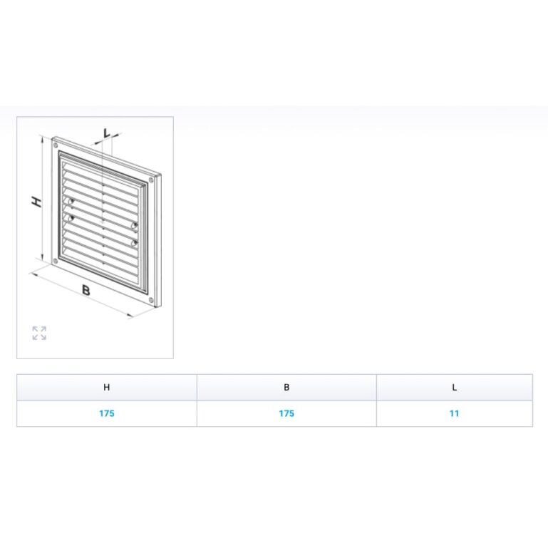 VENTILATSIOONIREST MV 175*175S VENTS PUTUKAVÕRGUGA - Image 2