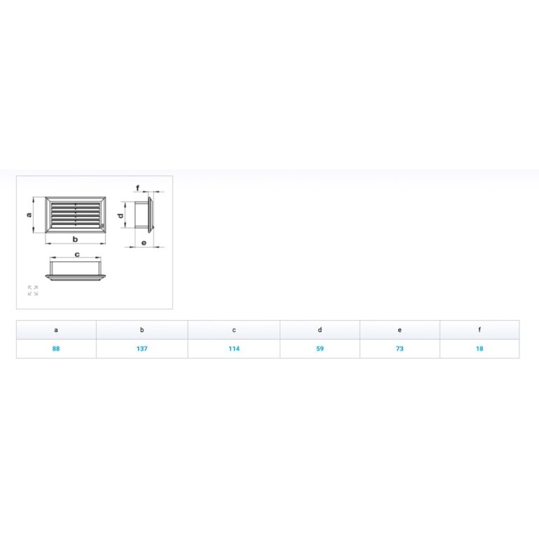 VENTILATSIOONIKANALI REST 88*137/114MM REGULEERITAV VENTS 572 - Image 2