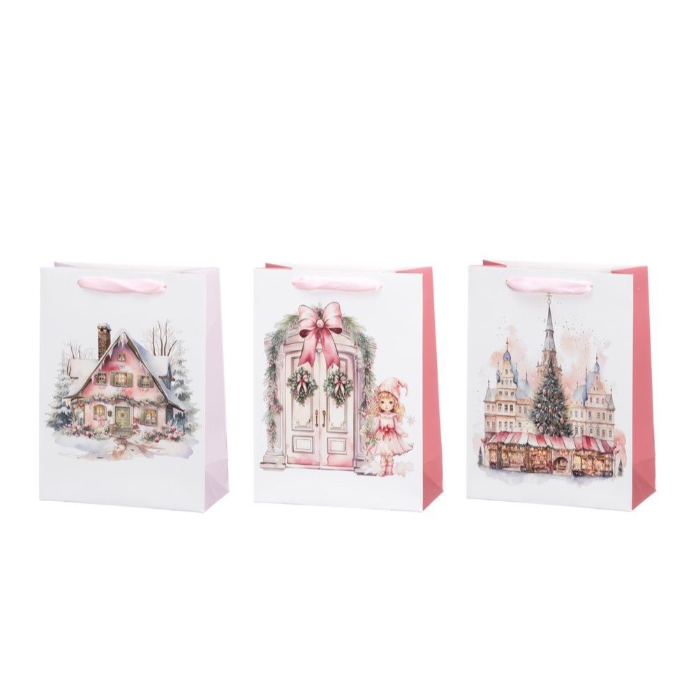 KINGIKOTT WINTERIA PINK XMAS S 18*24*8CM, VALIK