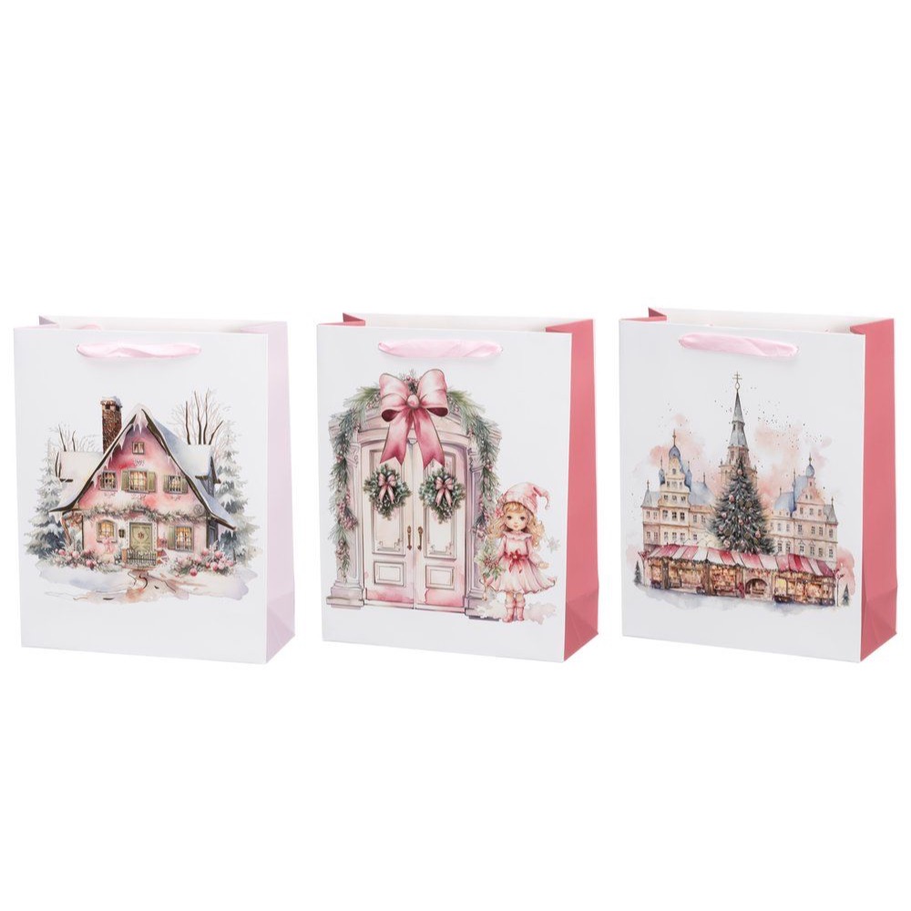 KINGIKOTT WINTERIA PINK XMAS M 26*32*10CM, VALIK