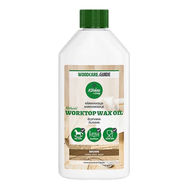 ÕLIVAHA PUITPINDADELE WOODCARE GUIDE NATURAL WORKTOP WAX OIL 250ML PRUUN