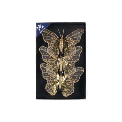 DEKORATSIOON WINTERIA LIBLIKAS 3TK KULDNE