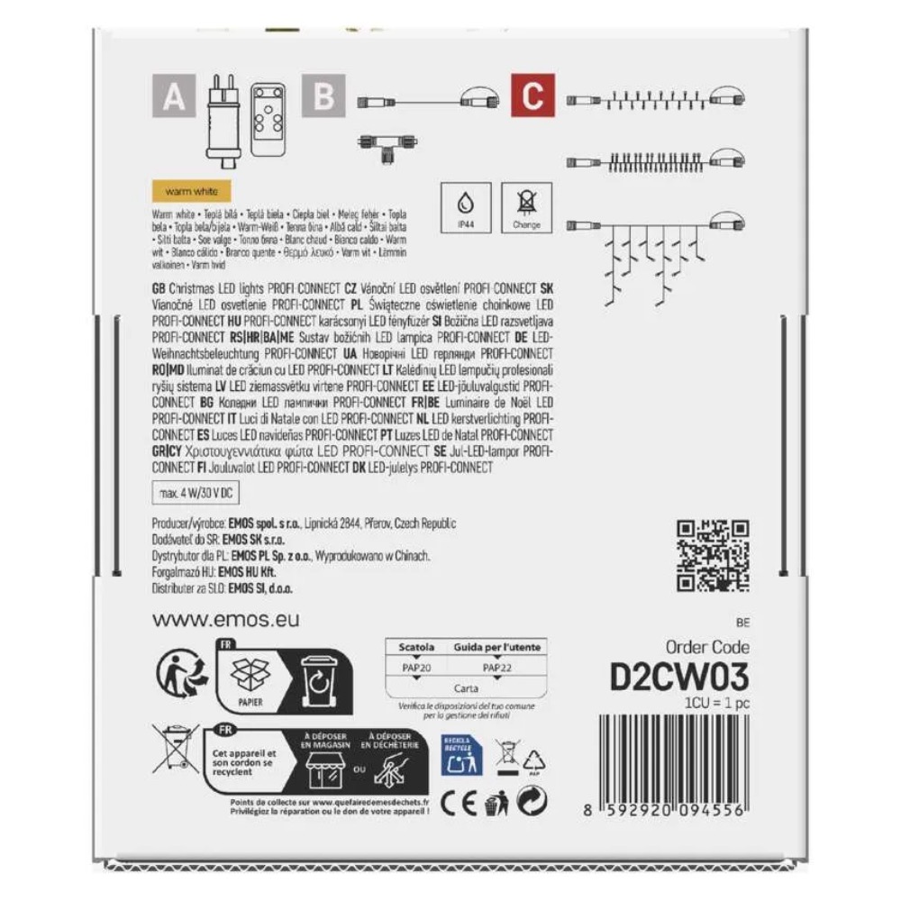 ÜHENDATAV VALGUSKETT EMOS PROFI 3M SOE VALGUS IP44 - Image 2