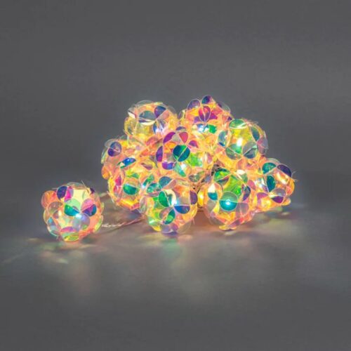 VALGUSKETT 10 TEEMANTKUULI, MITMEVÄRVILINE