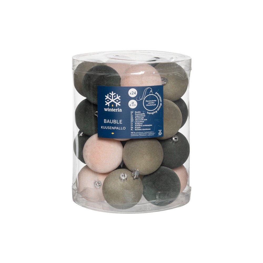 KUUSEEHE WINTERIA SAMETIST 6CM 24TK, VALIK - Image 2