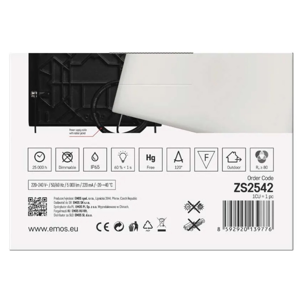 LED PROŽEKTOR TAMBO 50W IP65 4000K 5000LM EMOS - Image 4