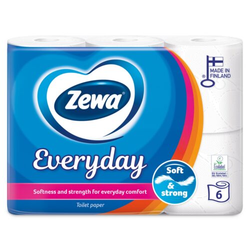 TUALETTPABER  ZEWA EVERYDAY 3-KIHILINE 6RL/PK