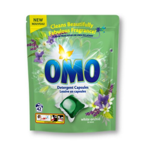 PESUKAPSLID OMO 42*20G WHITE ORCHID & MINT