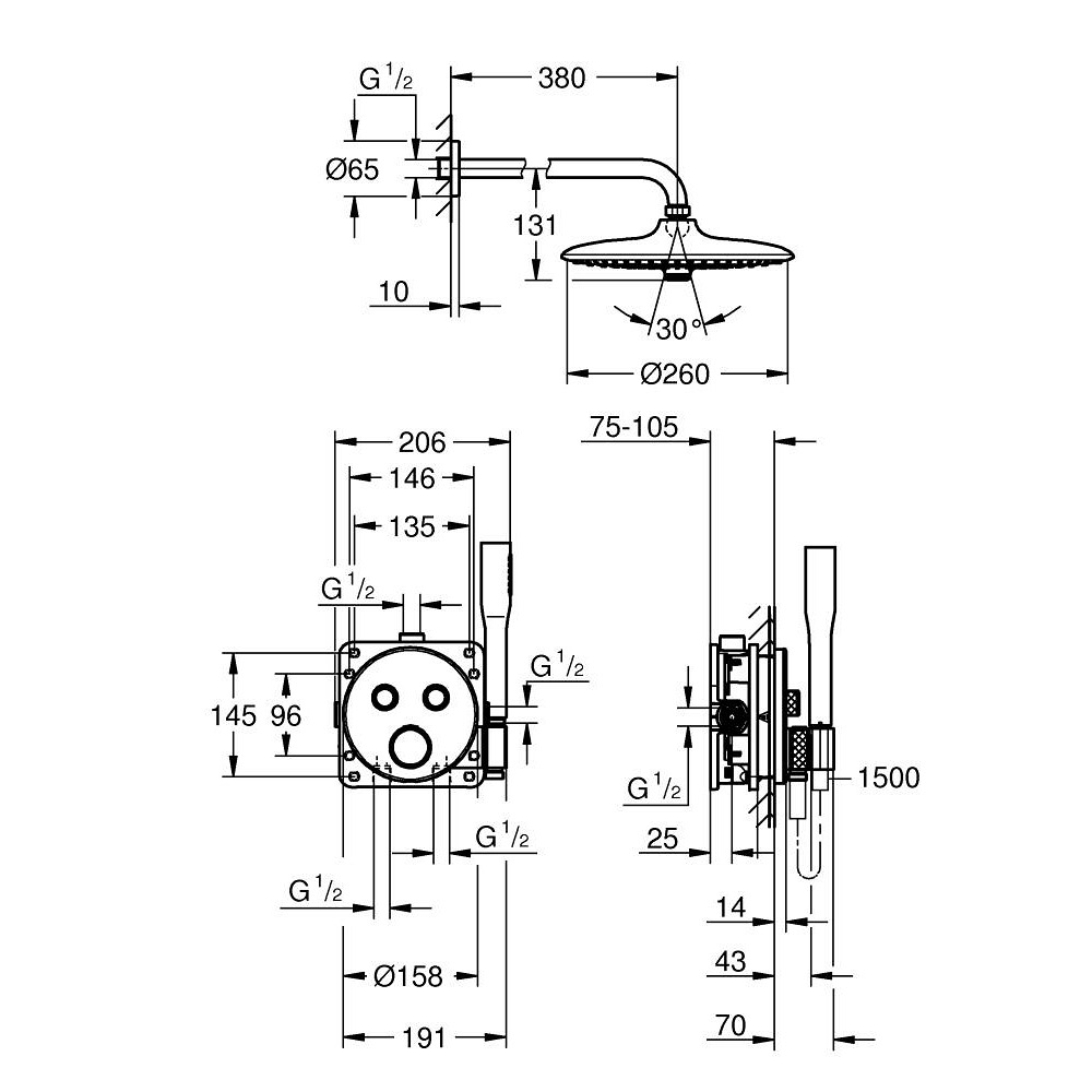 DUŠIKOMPLEKT GROHE GROHTHERM SMARTCONTROL - Image 3